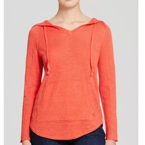 Eileen Fisher Organic Cotton Linen Slub Hooded Top